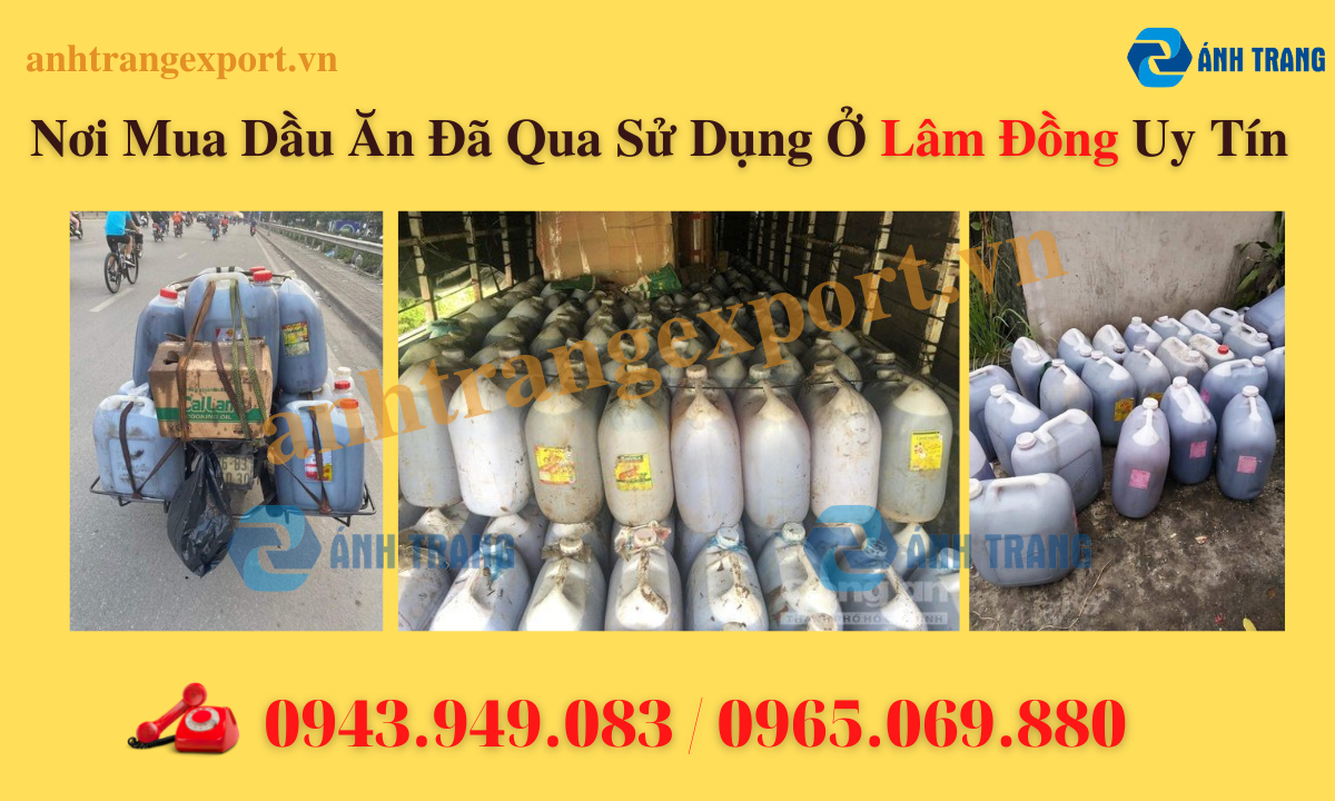 Mua dầu ăn đã qua sử dụng ở Lâm Đồng